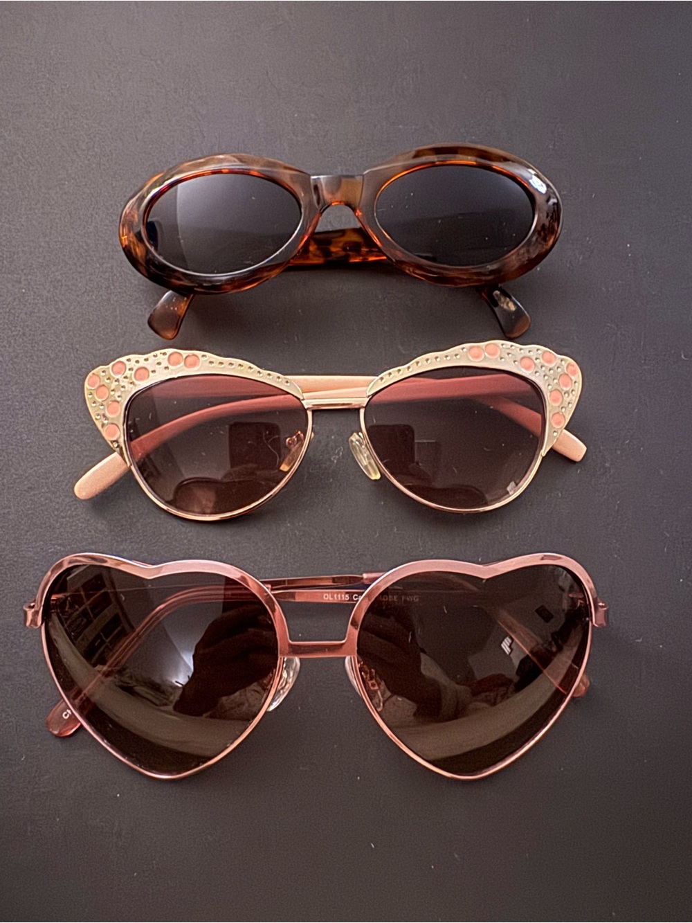 Tortoise, Pink & Rose Gold Women's Sunglasses Set - Fashion Eyewear